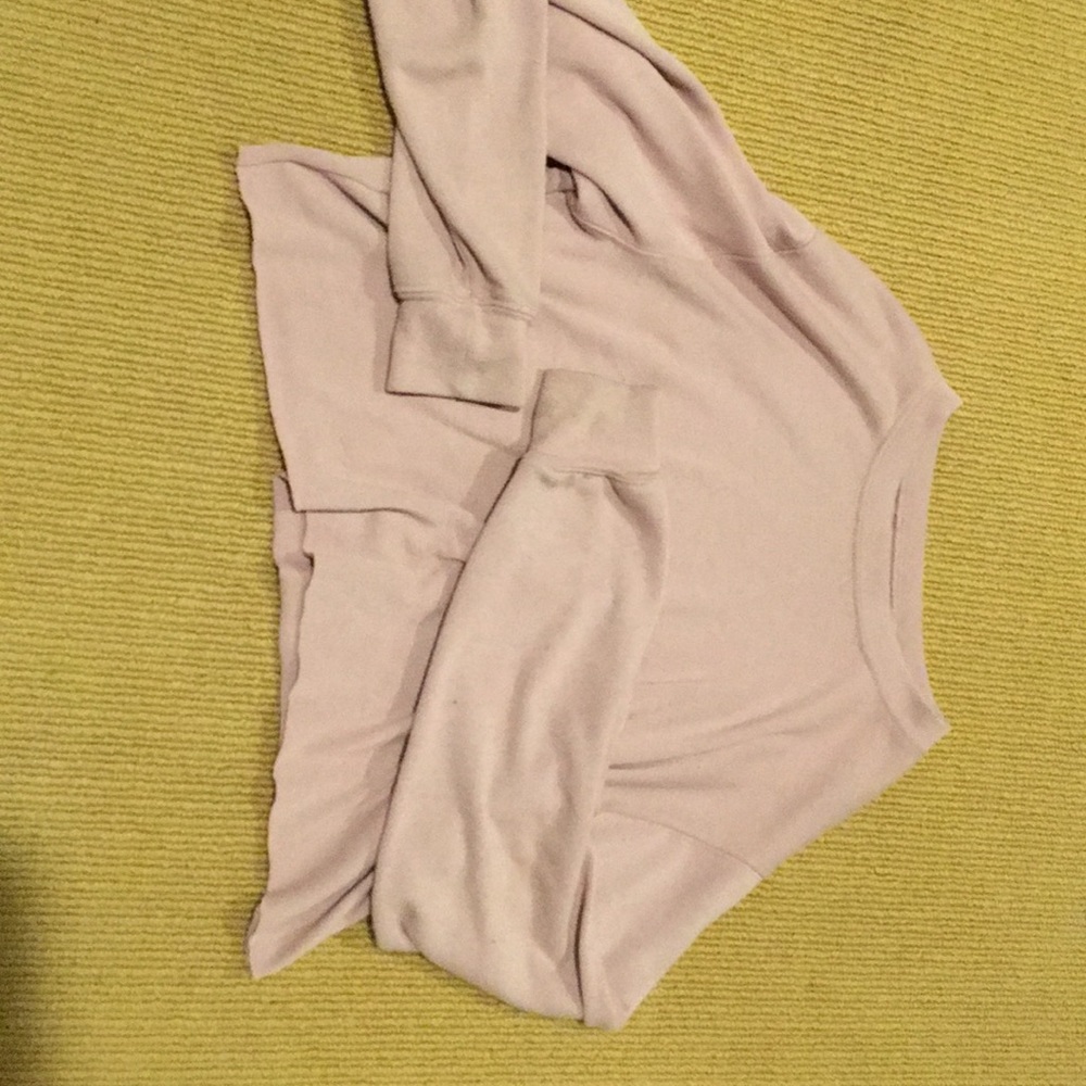 cropped light pink brandy Melville sweater